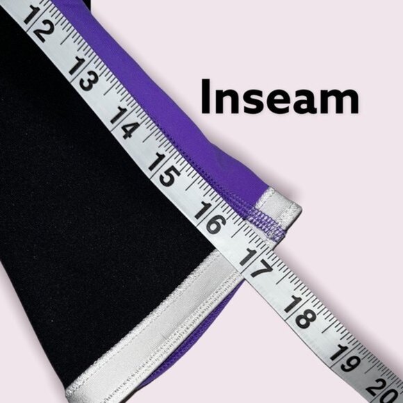 Lululemon Athletica Ignite Crop Power Purple Colorblock Leggings Womens - Picture 9 of 10